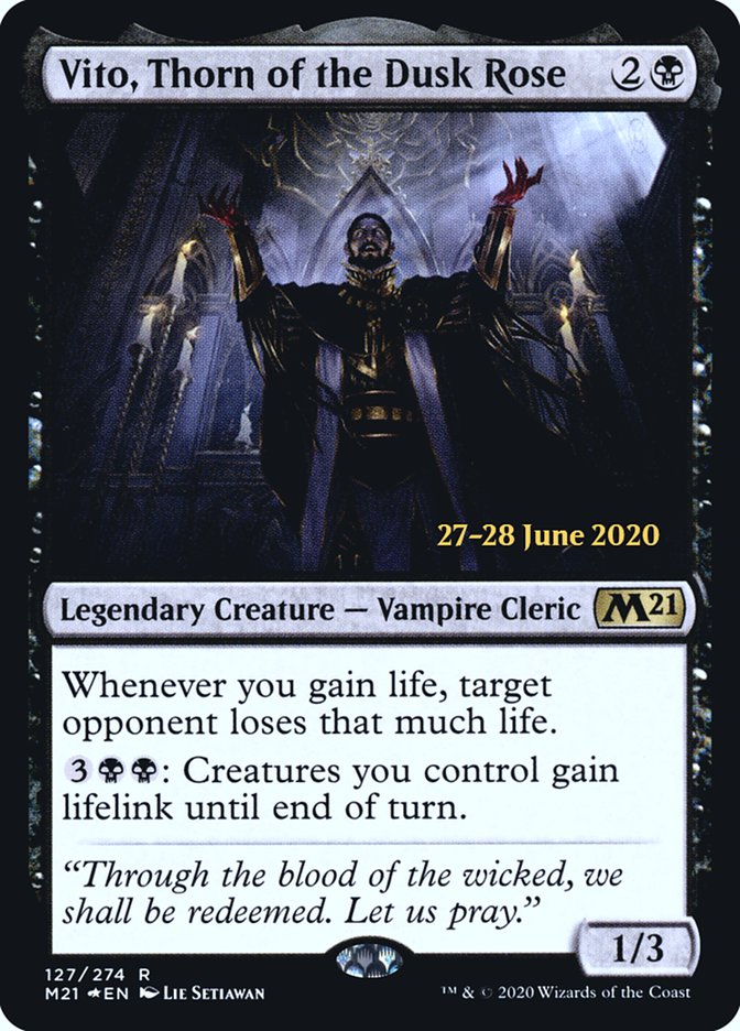 Vito, Thorn of the Dusk Rose [Core Set 2021 Prerelease Promos] | Good Games Modbury