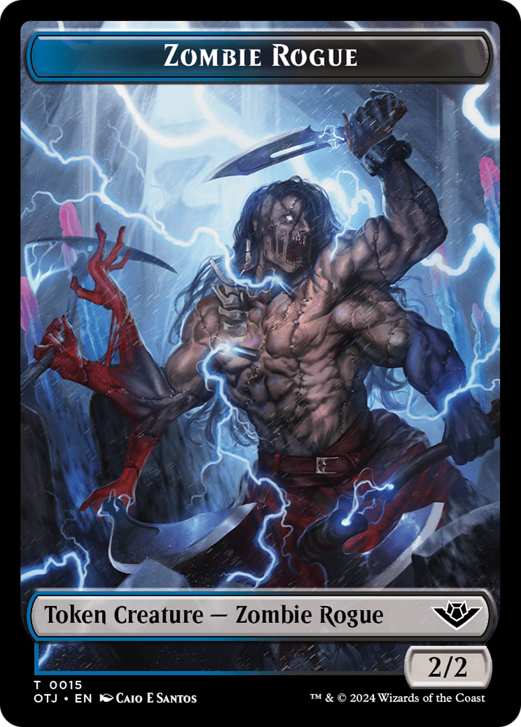 Zombie Rogue Token [Outlaws of Thunder Junction Tokens] | Good Games Modbury