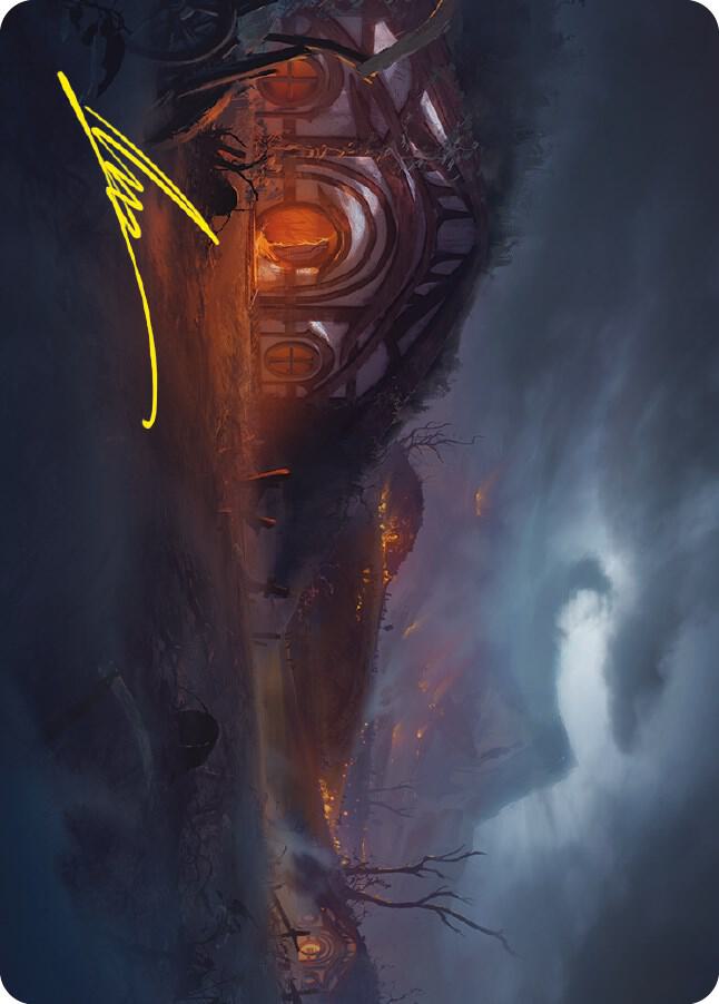 Field of Ruin Art Card Gold Stamped Signature 77 (Art Series: Universes Beyond: The Lord of the Rings: Tales of Middle-earth)  | Good Games Modbury