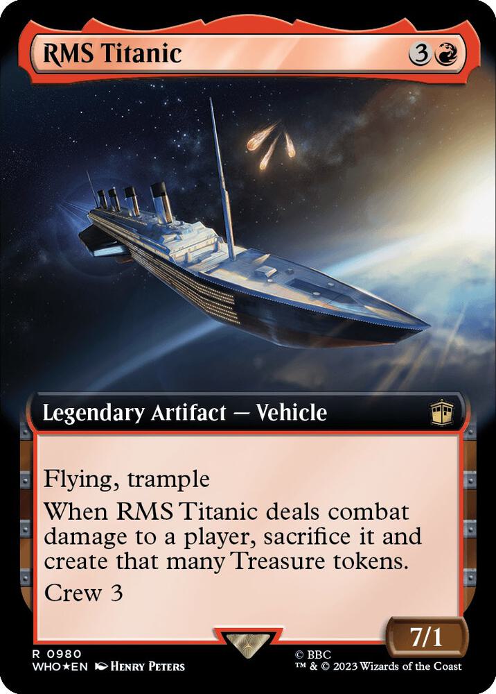 RMS Titanic 980/331 (Universes Beyond: Doctor Who)  - Extended Art Surge Foil | Good Games Modbury