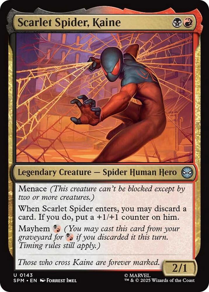 Scarlet Spider, Kaine 143/198 (Marvel's Spider-Man)  - Foil | Good Games Modbury