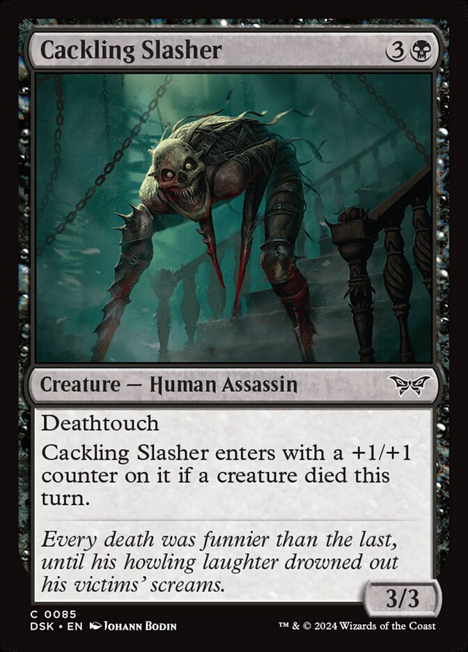 Cackling Slasher 85 (Duskmourn: House of Horror)  - Foil | Good Games Modbury