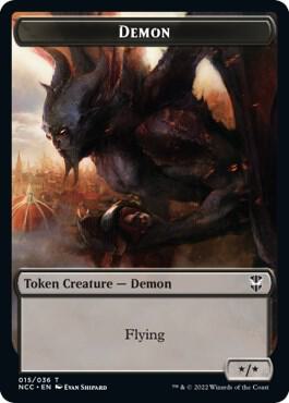 Demon Copy Double Sided Token 15 // 1 (Commander: Streets of New Capenna)  | Good Games Modbury