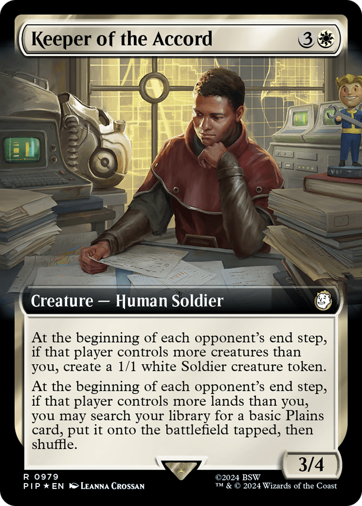 Keeper of the Accord (Extended Art) (Surge Foil) [Fallout] | Good Games Modbury