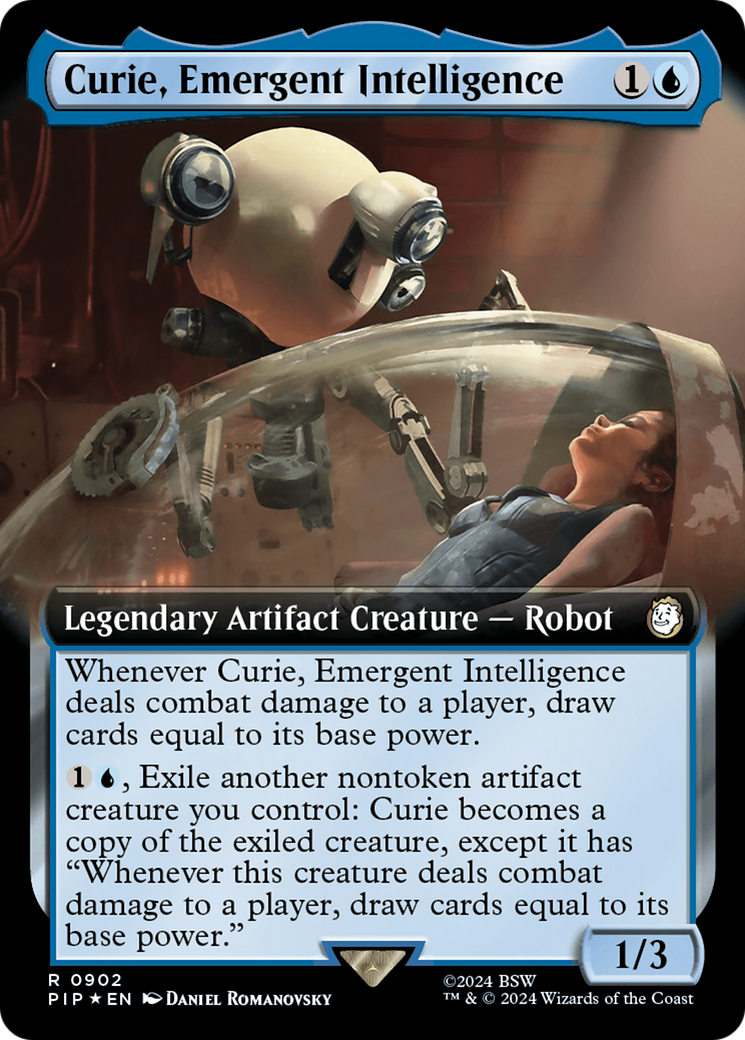 Curie, Emergent Intelligence (Extended Art) (Surge Foil) [Fallout] | Good Games Modbury