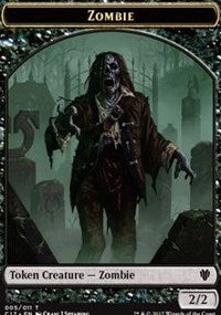 Zombie // Gold Double-Sided Token [Commander 2017 Tokens] | Good Games Modbury