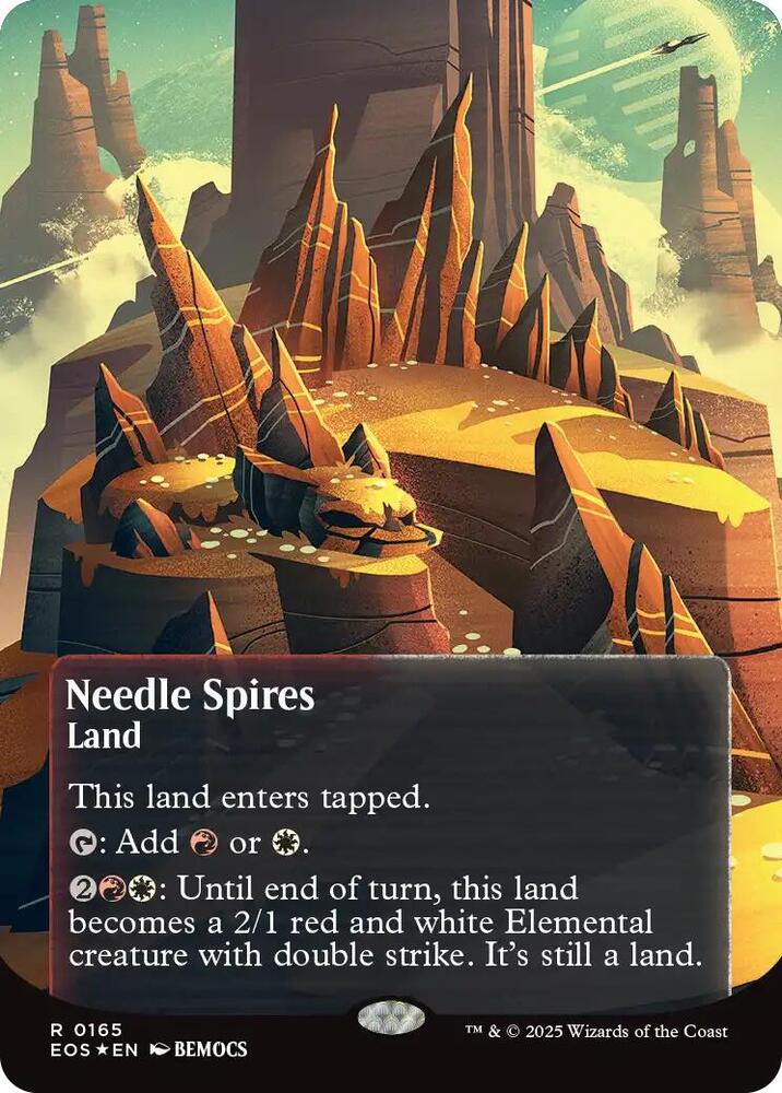 Needle Spires  165/45 (Edge of Eternities: Stellar Sights)  - Borderless Galaxy Foil | Good Games Modbury