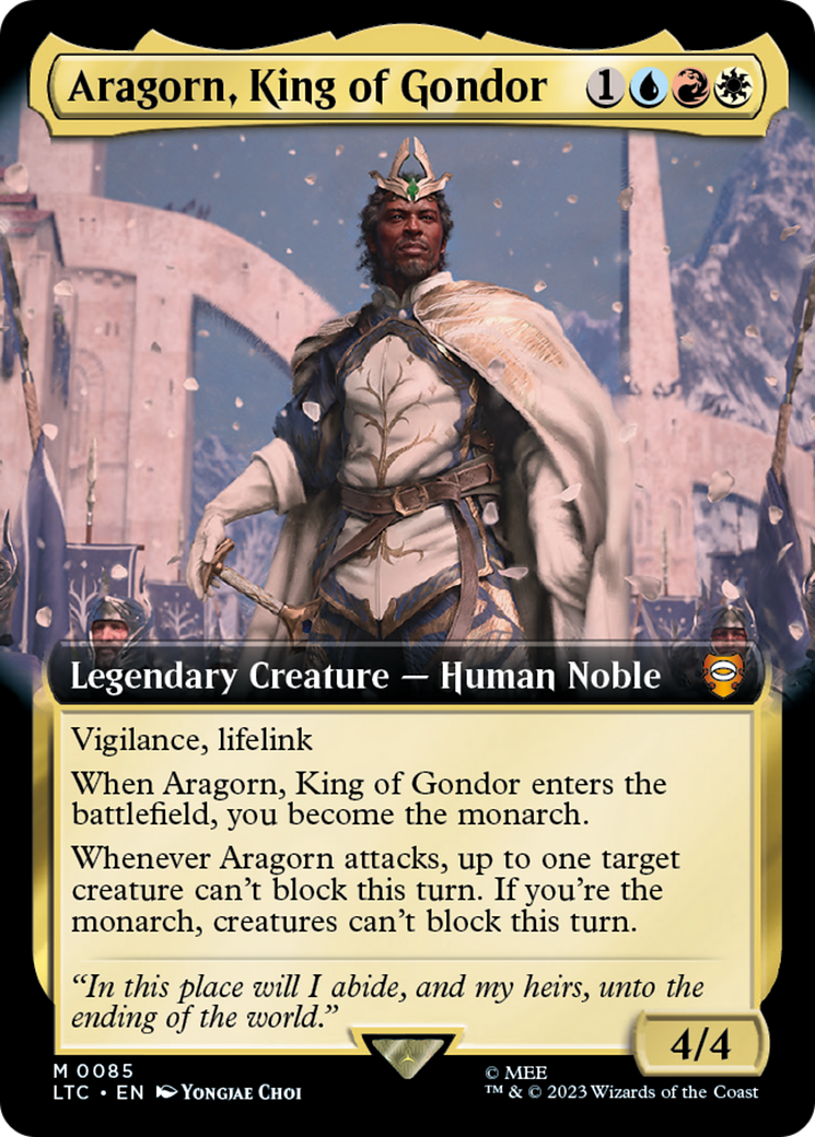 Aragorn, King of Gondor (Extended Art) [The Lord of the Rings: Tales of Middle-Earth Commander] | Good Games Modbury