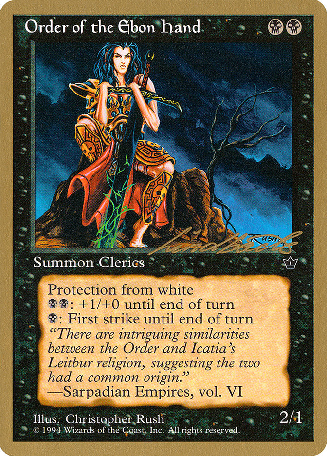 Order of the Ebon Hand (Rush) (Leon Lindback) [Pro Tour Collector Set] | Good Games Modbury