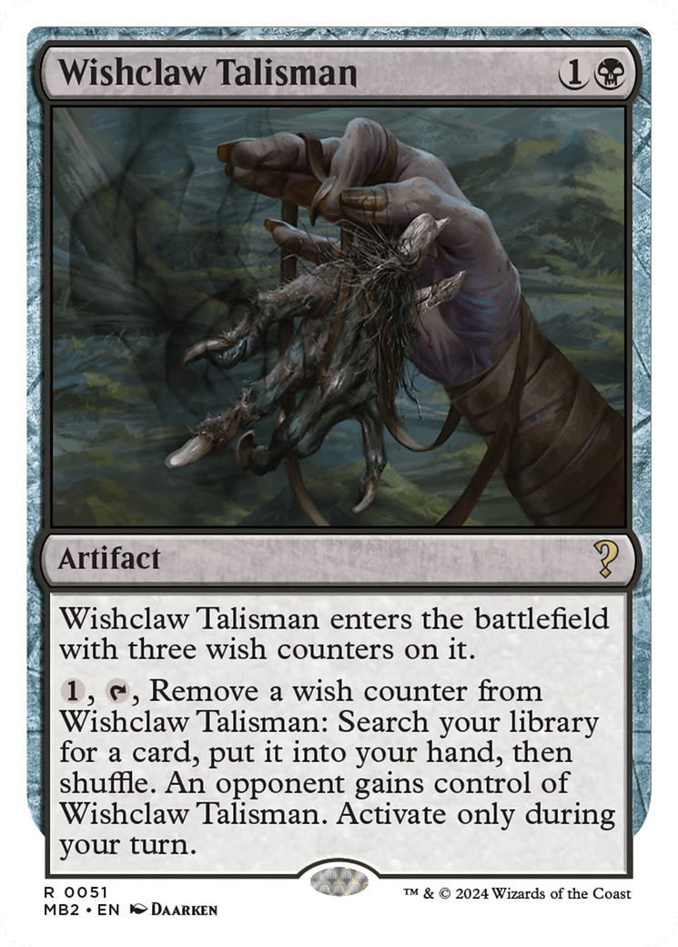 Wishclaw Talisman (White Border) [Mystery Booster 2] | Good Games Modbury