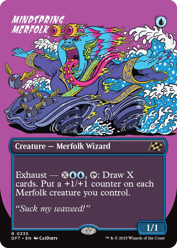 Mindspring Merfolk 335 (Aetherdrift)  - Borderless Foil | Good Games Modbury
