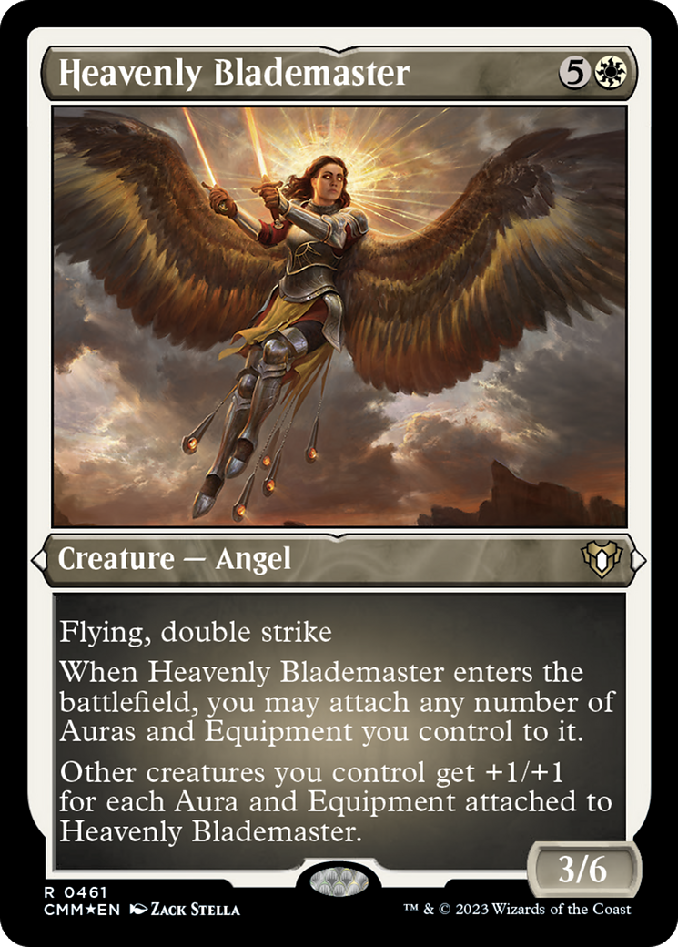 Heavenly Blademaster (Foil Etched) [Commander Masters] | Good Games Modbury