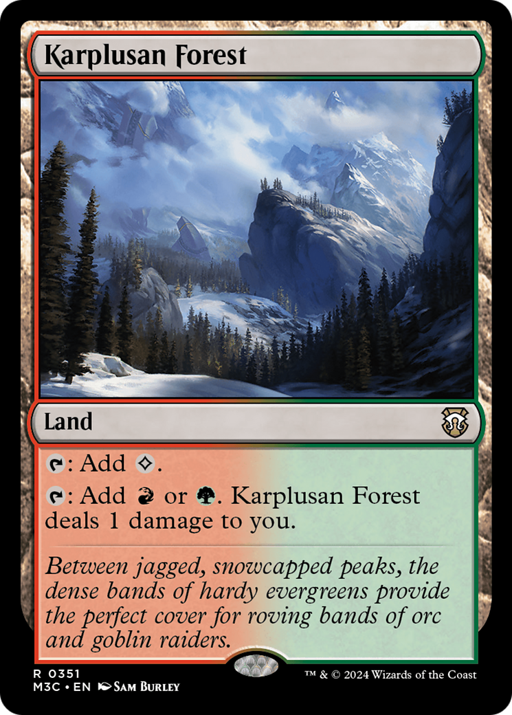 Karplusan Forest (Ripple Foil) [Modern Horizons 3 Commander] | Good Games Modbury