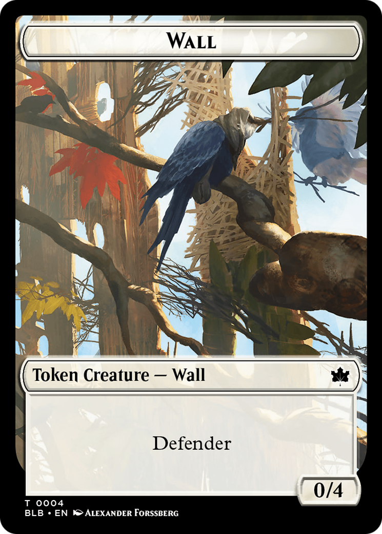 Wall // Intrepid Rabbit Double-Sided Token [Bloomburrow Tokens] | Good Games Modbury