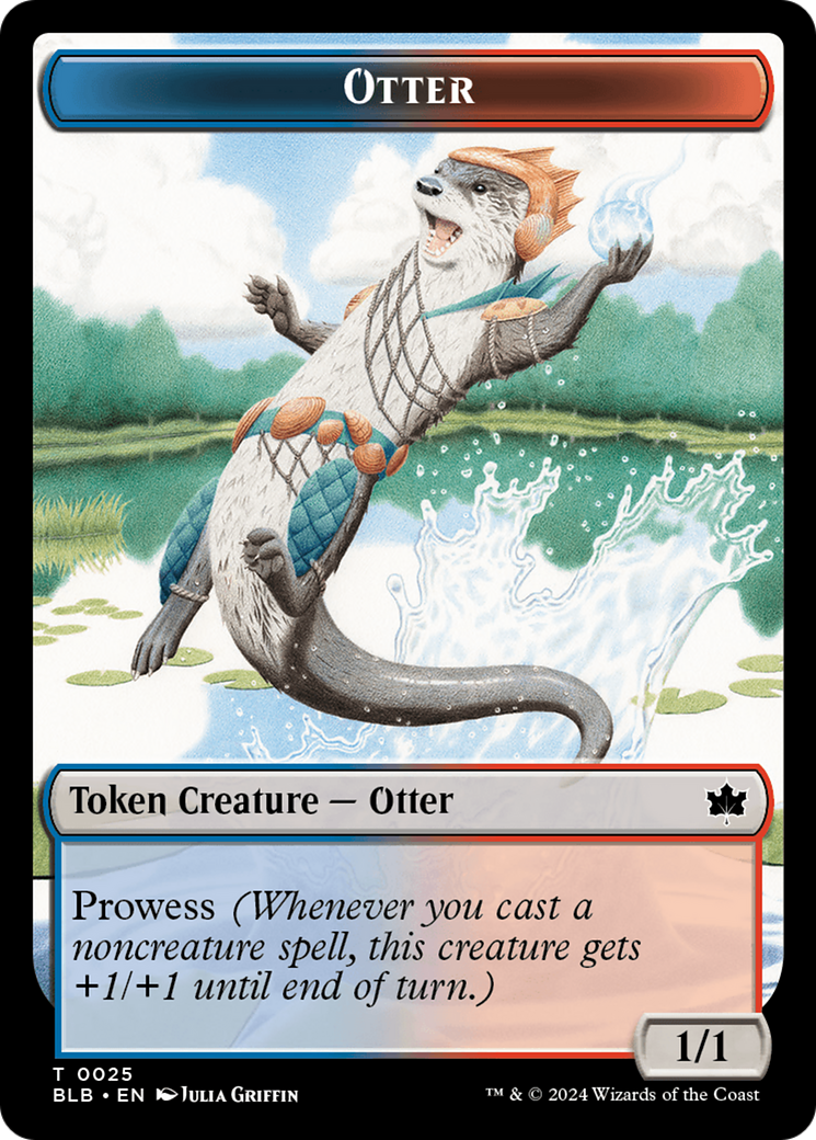 Otter // Thornplate Intimidator Double-Sided Token [Bloomburrow Tokens] | Good Games Modbury