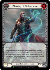 Blessing of Deliverance (Red) [LGS023] (Promo)  Rainbow Foil | Good Games Modbury