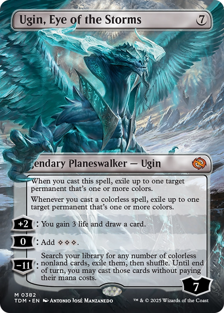 Ugin, Eye of the Storms (Borderless) [Tarkir: Dragonstorm] | Good Games Modbury