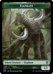 Human Soldier // Elephant Double-Sided Token [Phyrexia: All Will Be One Commander Tokens] | Good Games Modbury