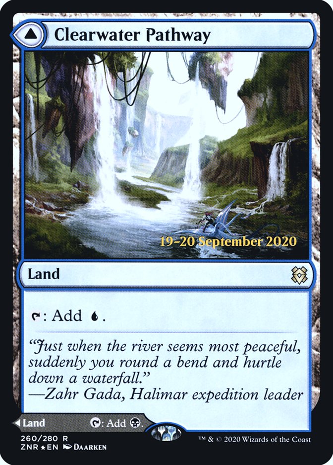 Clearwater Pathway // Murkwater Pathway [Zendikar Rising Prerelease Promos] | Good Games Modbury