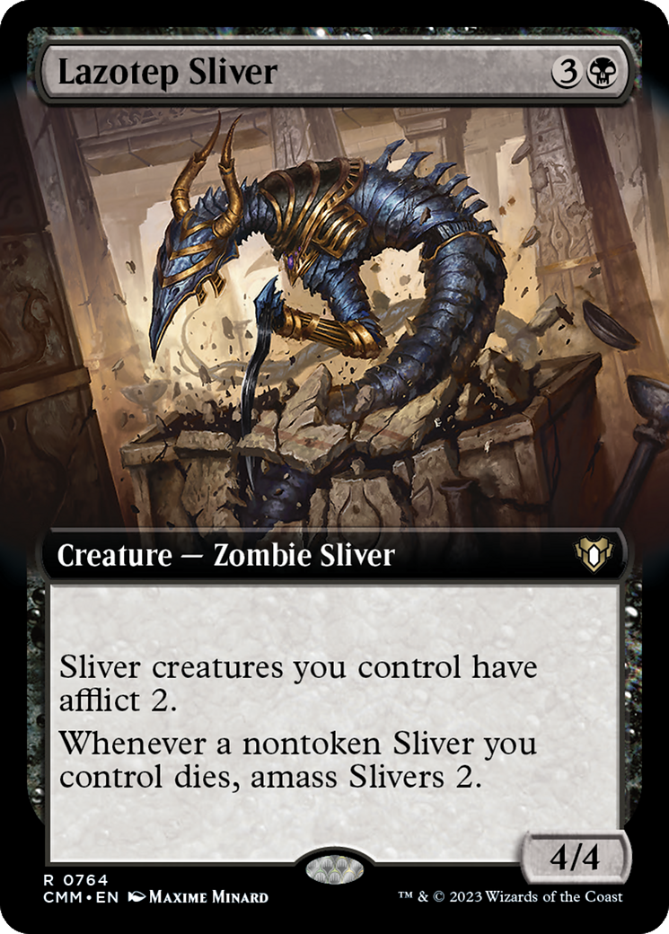 Lazotep Sliver (Extended Art) [Commander Masters] | Good Games Modbury