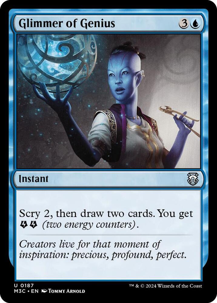 Glimmer of Genius 187/411 (Commander: Modern Horizons 3)  - Ripple Foil | Good Games Modbury