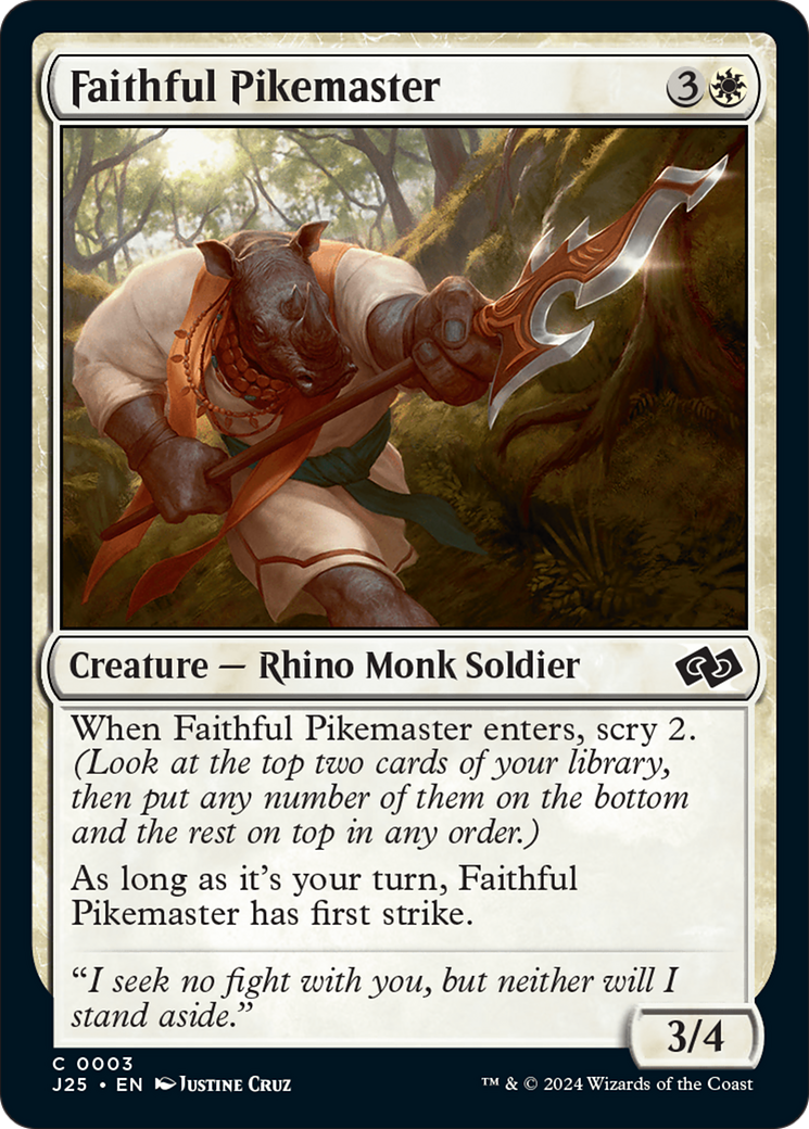 Faithful Pikemaster [Foundations Jumpstart] | Good Games Modbury