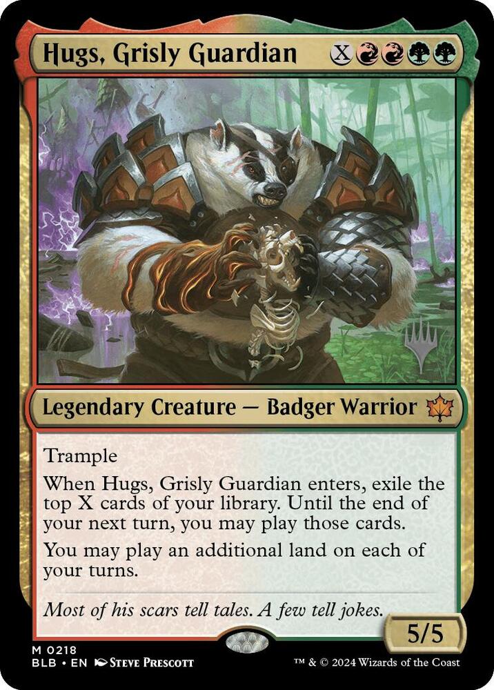 Hugs Grisly Guardian 218 (Promo Pack: Bloomburrow)  - Foil | Good Games Modbury