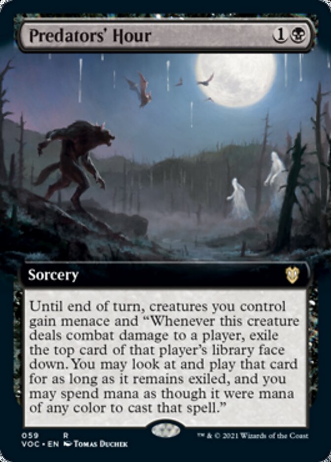 Predators' Hour (Extended Art) [Innistrad: Crimson Vow Commander] | Good Games Modbury