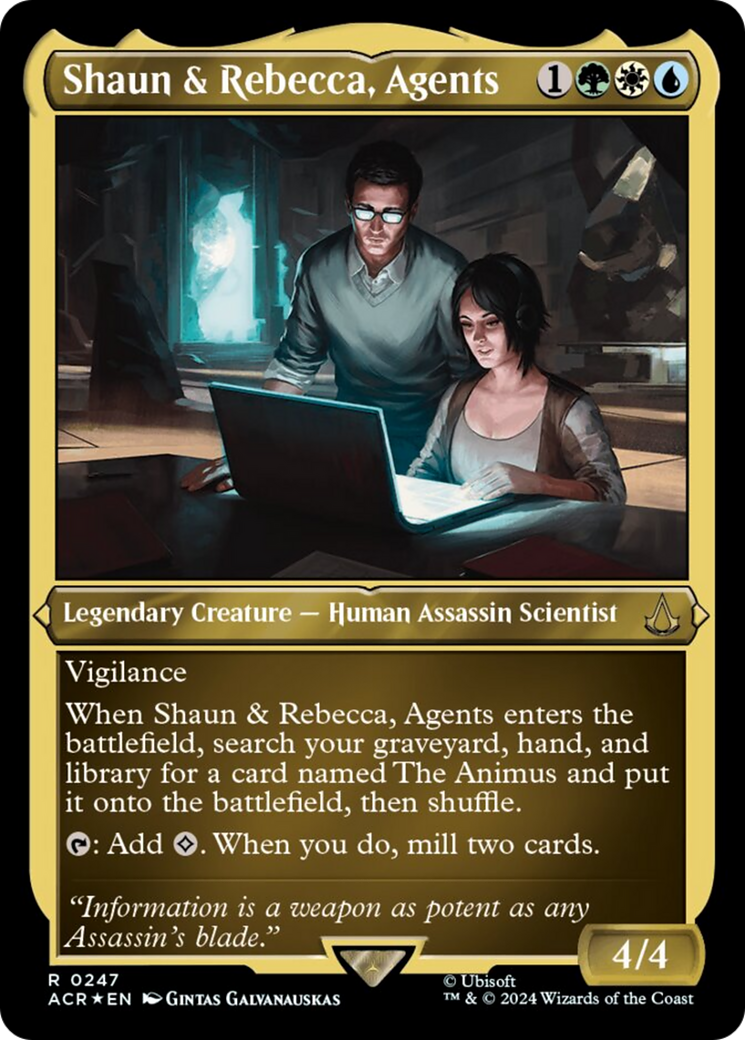 Shaun & Rebecca, Agents (Foil Etched) [Assassin's Creed] | Good Games Modbury