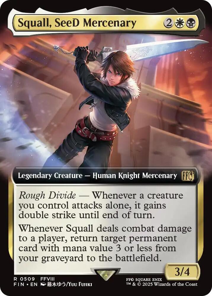 Squall, SeeD Mercenary 509/309 (FINAL FANTASY)  - Extended Art Foil | Good Games Modbury