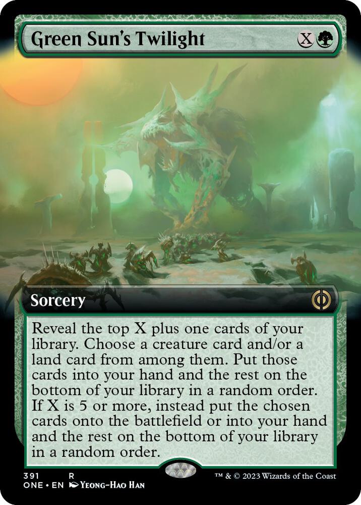 Green Sun's Twilight 391/271 (Phyrexia: All Will Be One)  - Extended Art Foil | Good Games Modbury