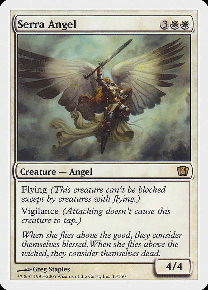 Serra Angel (9th Edition) [Oversize Cards] | Good Games Modbury