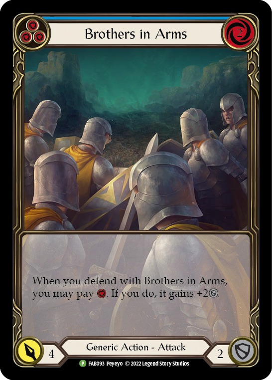 Brothers in Arms (Blue) [FAB093] (Promo)  Rainbow Foil | Good Games Modbury