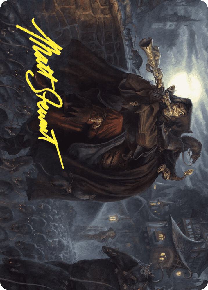 Totentanz Swarm Piper Art Card Gold Stamped Signature 33 (Art Series: Wilds of Eldraine)  | Good Games Modbury