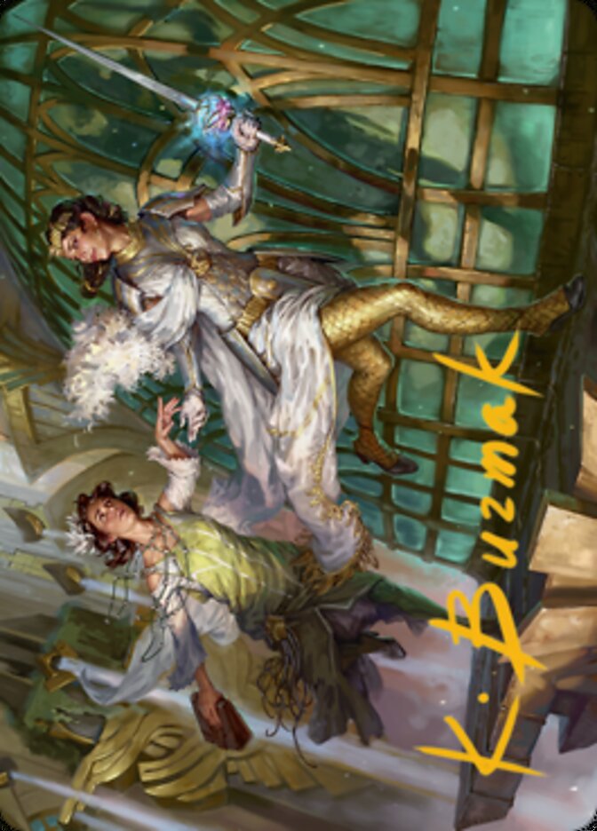Daring Escape Art Card (Gold-Stamped Signature) [Streets of New Capenna Art Series] | Good Games Modbury