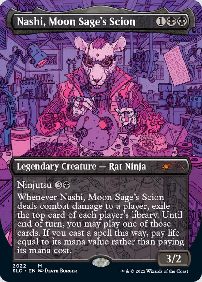 Nashi, Moon Sage's Scion (Borderless) [Secret Lair 30th Anniversary Countdown Kit] | Good Games Modbury