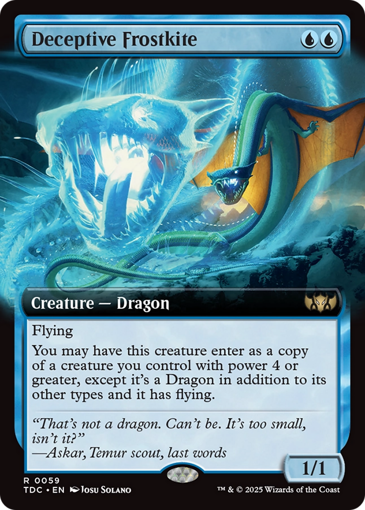 Deceptive Frostkite (Extended Art) [Tarkir: Dragonstorm Commander] | Good Games Modbury