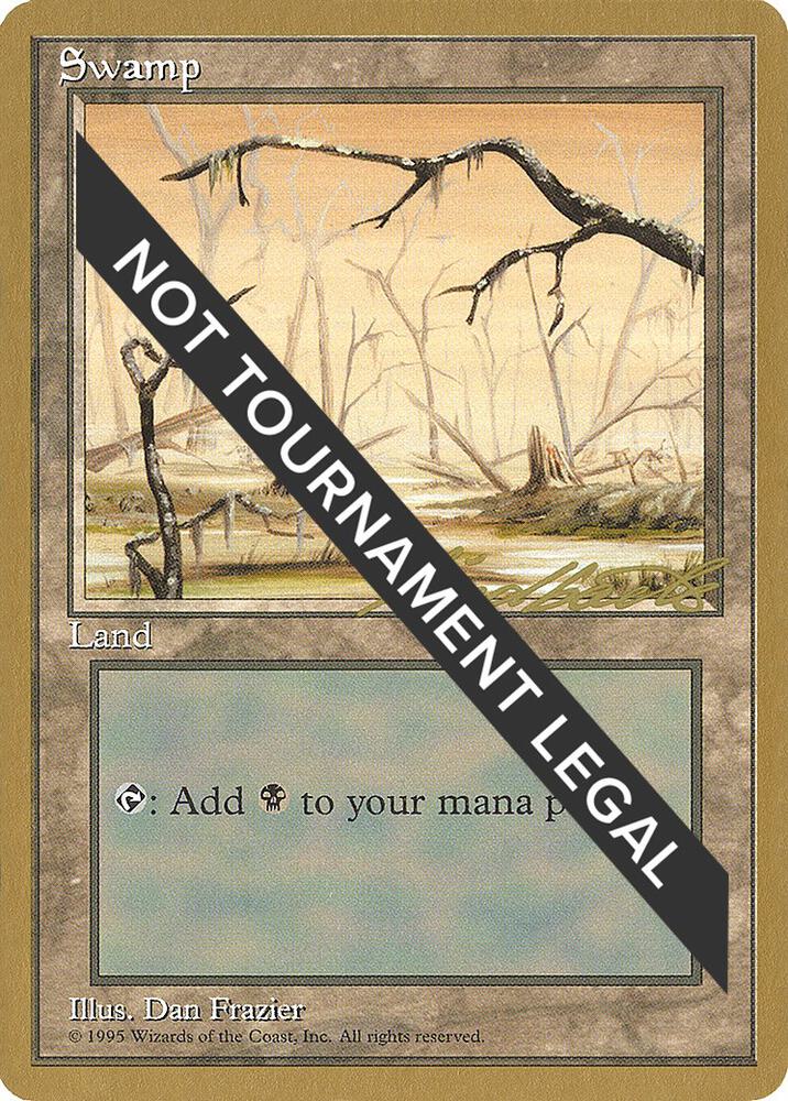 Swamp B 1996 Leon Lindback 4ED ll371/308 (World Championship Decks)  | Good Games Modbury