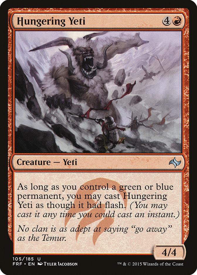 Hungering Yeti 105 (Fate Reforged)  - Foil | Good Games Modbury