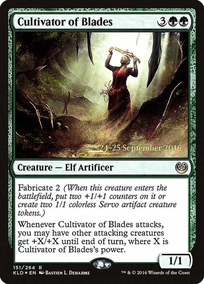 Cultivator of Blades [Kaladesh Prerelease Promos] | Good Games Modbury