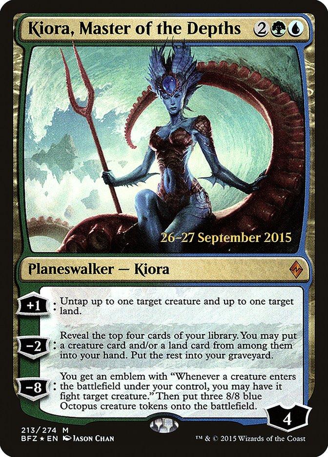 Kiora, Master of the Depths [Battle for Zendikar Prerelease Promos] | Good Games Modbury