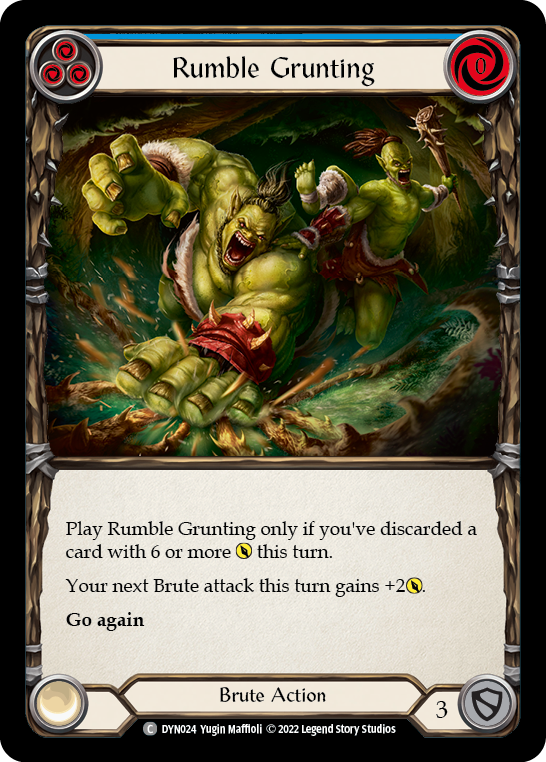 Rumble Grunting (Blue) [DYN024] (Dynasty)  Rainbow Foil | Good Games Modbury