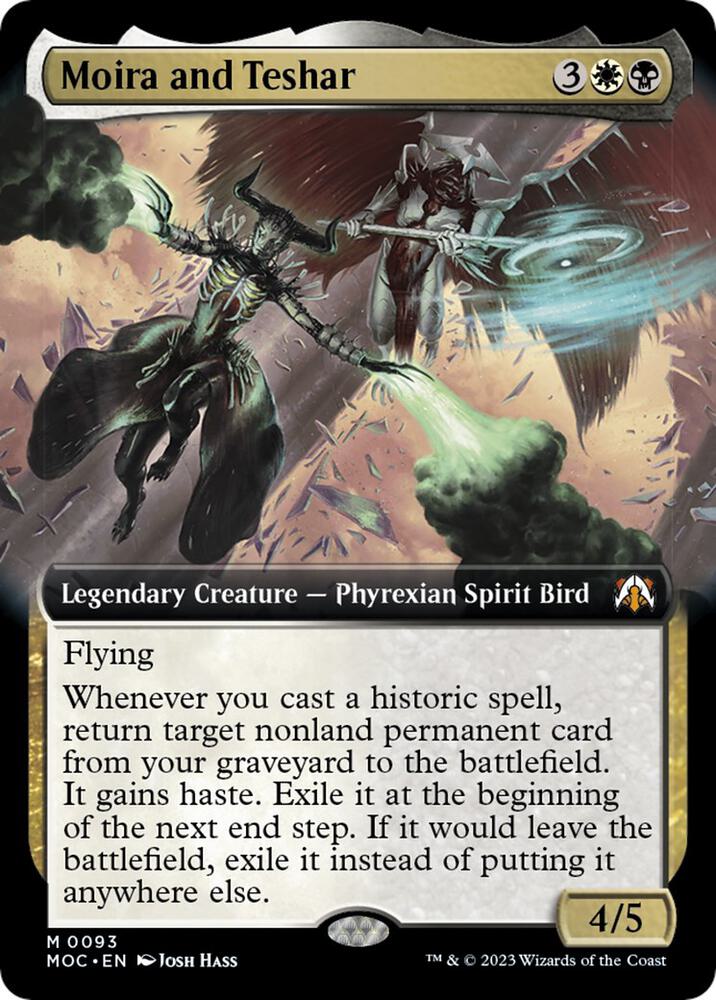 Moira and Teshar 93/444 (Commander: March of the Machine)  - Extended Art | Good Games Modbury