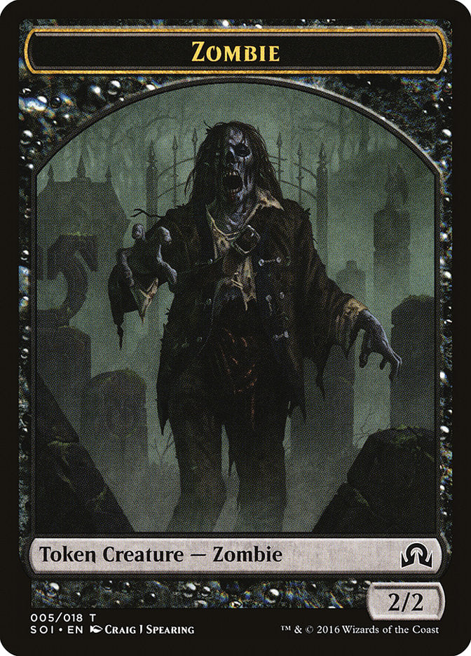 Zombie Token [Shadows over Innistrad Tokens] | Good Games Modbury