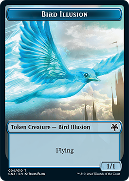 Bird Illusion // Elf Warrior Double-Sided Token [Game Night: Free-for-All Tokens] | Good Games Modbury