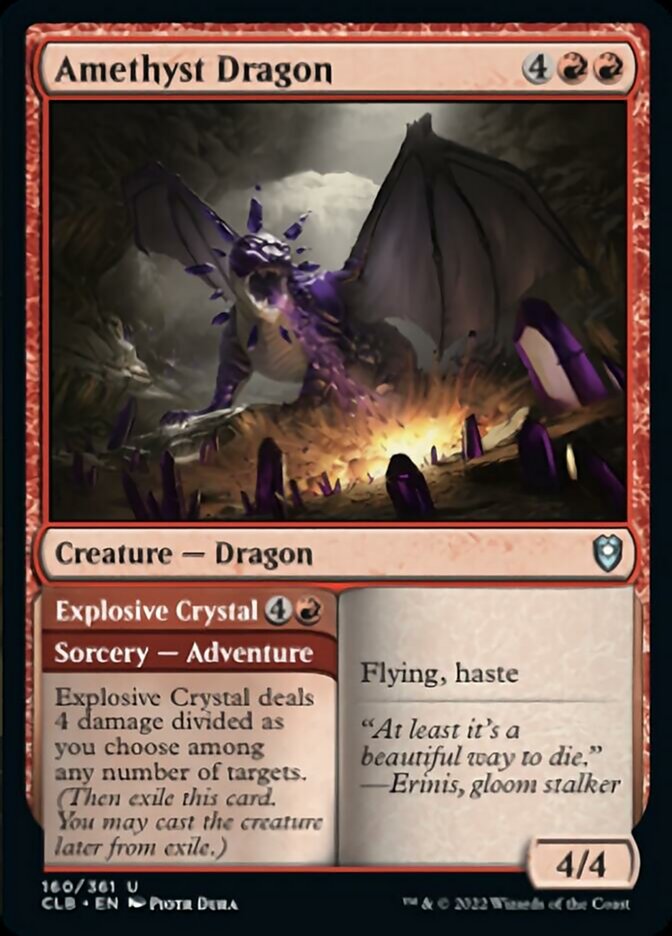 Amethyst Dragon // Explosive Crystal [Commander Legends: Battle for Baldur's Gate] | Good Games Modbury