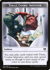 Elf Warrior // Tibalt, Cosmic Impostor Emblem Double-Sided Token [Kaldheim Tokens] | Good Games Modbury