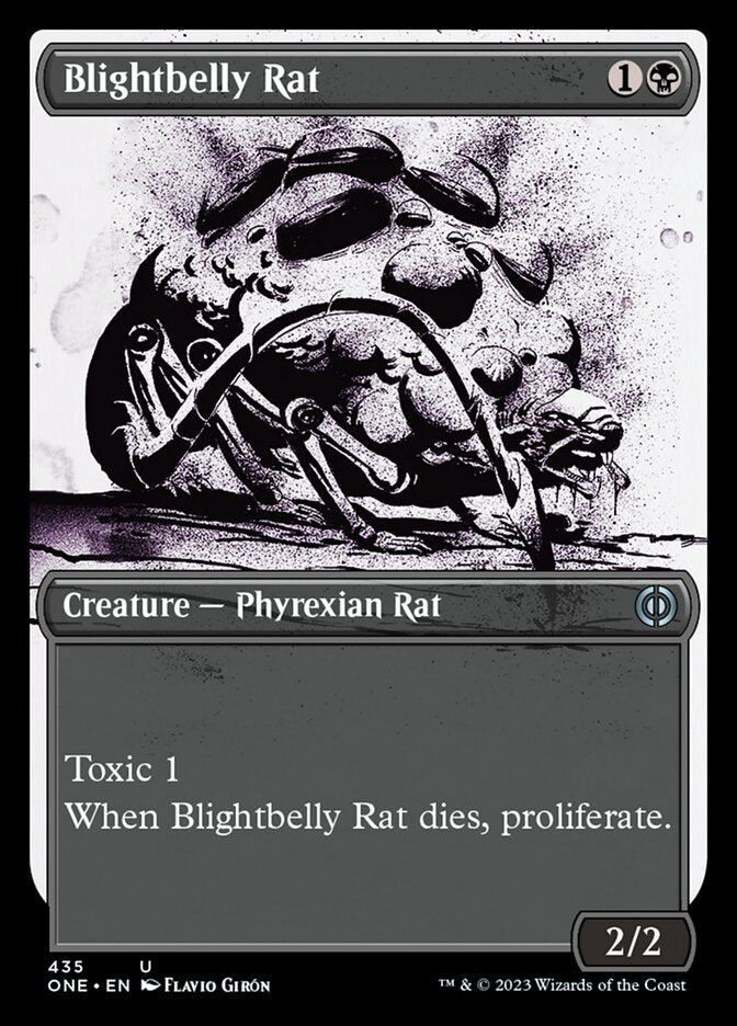Blightbelly Rat (Showcase Ichor Step-and-Compleat Foil) [Phyrexia: All Will Be One] | Good Games Modbury