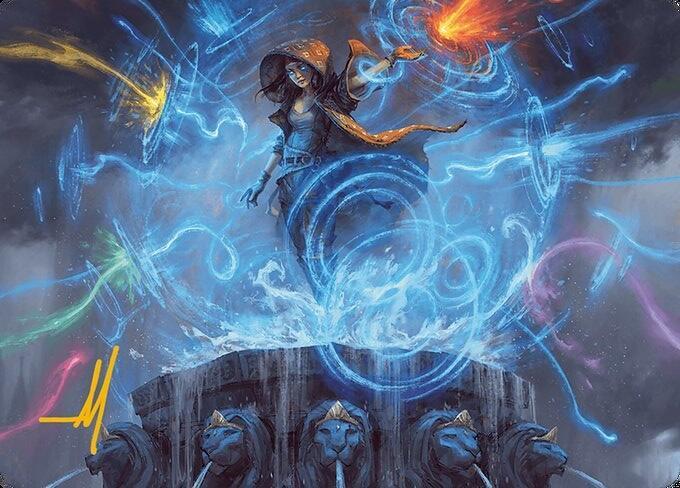 Flusterstorm Art Card Gold Stamped Signature 54 (Art Series: Modern Horizons 3)  | Good Games Modbury