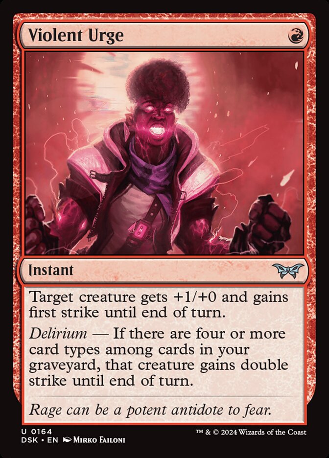 Violent Urge 164 (Duskmourn: House of Horror)  - Foil | Good Games Modbury